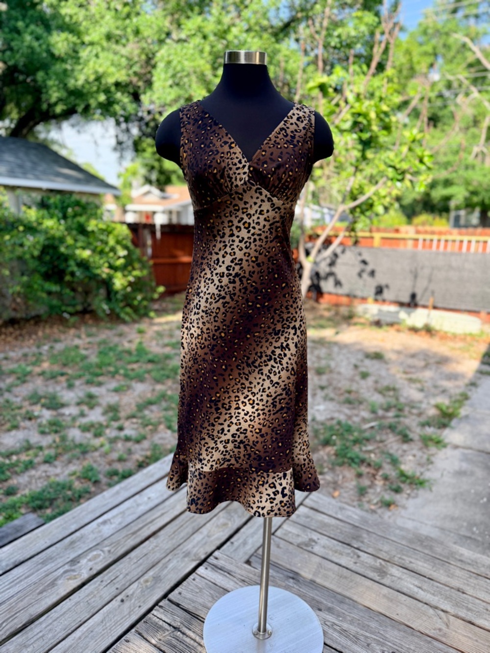 90s 2000s BCBG Cheetah Print Slip Dress